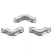 3x12mm 3-hole Bridge Glass Beads - Full Labrador x10g