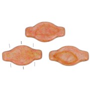 6x12mm 3-hole Navette shaped Glass beads - Cinnamon x10g