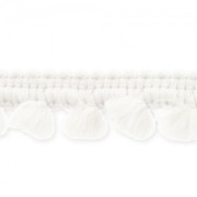 Pompon ribbon 11mm White x1m|raw }}