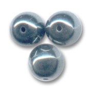 Round beads 6mm Jet Hematite x25|raw }}