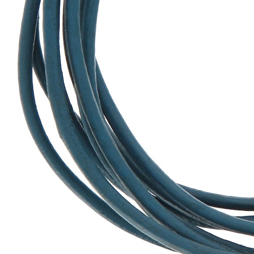Leather cord 2mm Teal x 2m