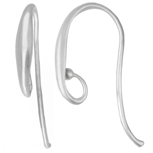 925 Sterling Silver 16mm Design earwires x2