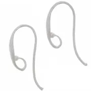 925 Sterling Silver 16mm Design earwires x2