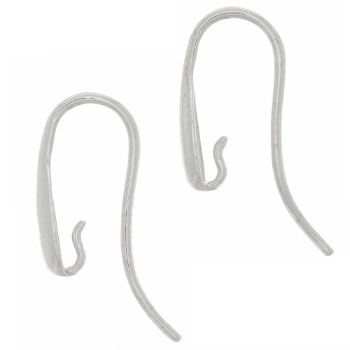 925 Sterling Silver 18mm Design earwires x2