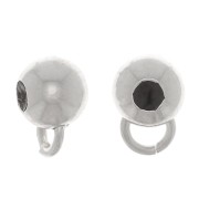 925 Sterling Silver 4mm stopper charm bead with a 0.9 mm hole x1