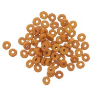 5.3x2.5mm Ceramic Heishi beads - Mustard mat x30|raw }}