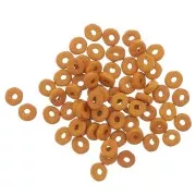 5.3x2.5mm Ceramic Heishi beads - Mustard mat x30