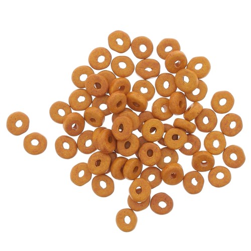 5.3x2.5mm Ceramic Heishi beads - Mustard mat x30