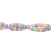 4x1mm Heishi beads in polymer clay - Multicolored pastel - Purple x39cm|raw }}