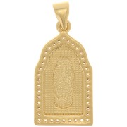 24x13mm Religious pendant - Virgin motif - with zirconium oxide - Gold - Crystal x1
