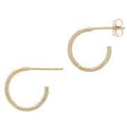 12mm Gold filled hoop earrings to decorate x2|raw }}
