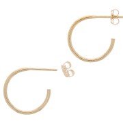 15mm Gold filled hoop earrings to decorate x2