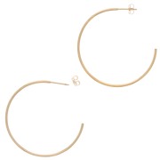 38mm Gold filled hoop earrings to decorate x2|raw }}