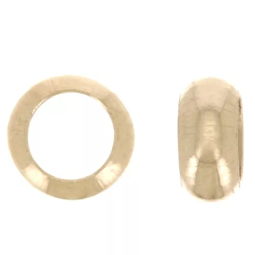 5x2mm Gold filled Large Hole rondelle - Flat Disc x1