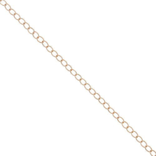 2.9mm Rose Gold filled cable mesh chain x50cm