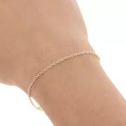 1.75mm Gold filled cable mesh chain x50cm