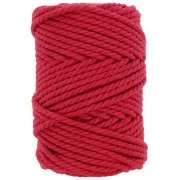 5mm Macramé Cotton Cord Spool - Red x50m