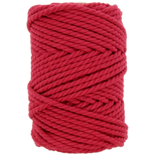 5mm Macramé Cotton Cord Spool - Red x50m
