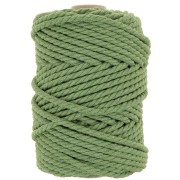 5mm Macramé Cotton Cord Spool - Eucalyptus Green x50m|raw }}