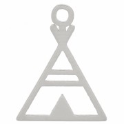 13x10mm 925 Sterling SIlver Ethnic triangle charm - teepee X1