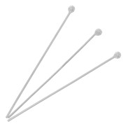 30x0.40mm 925 Sterling Silver Ball Head pins x10