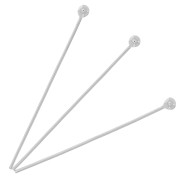Silver 925 Ball Head Nails 25x0.50 mm x10