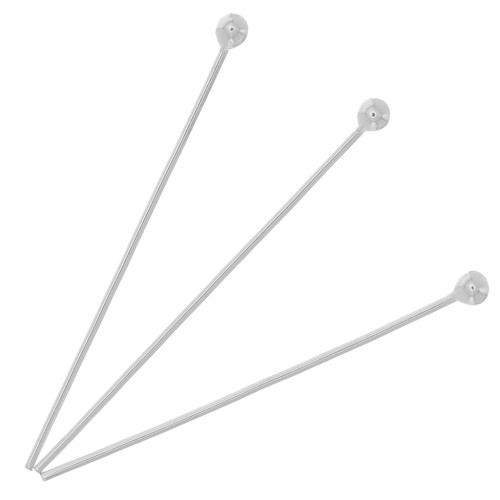 Silver 925 Ball Head Nails 25x0.50 mm x10