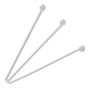 20x0.50mm 925 Sterling Silver Ball Head pins x10|raw }}