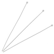 50x0.60mm 925 Sterling Silver Ball Head pins x10|raw }}