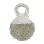6mm 925 Sterling Silver Faceted Ball Charm - Gemstone - Labradorite x1