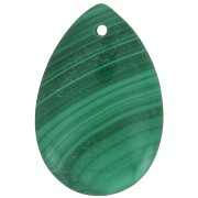 30x20mm Pear gemstone pendant - Malachite x1|raw }}