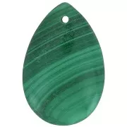 30x20mm Pear gemstone pendant - Malachite x1