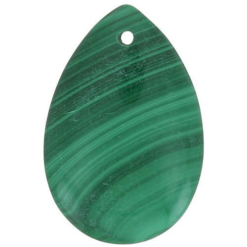 30x20mm Pear gemstone pendant - Malachite x1