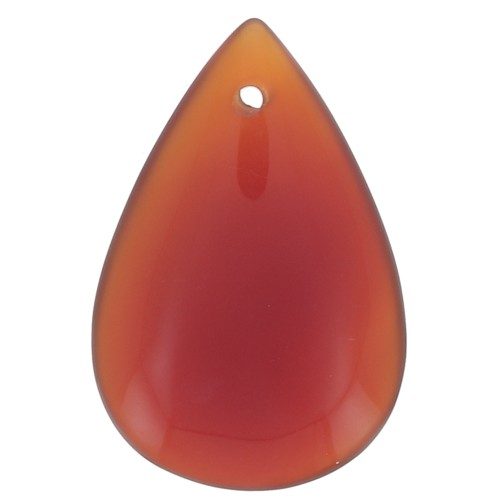 30x20mm Pear gemstone pendant - imitation Carnelian x1