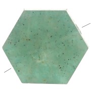 12x10mm Gemstone Flat Hexagon shaped bead - Amazonite x1|raw }}
