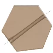 12x10mm Gemstone Flat Hexagon shaped bead -- Smoky Quartz x1