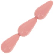 15x8mm Preciosa Pear-shaped Pearl - Salmon rose x5