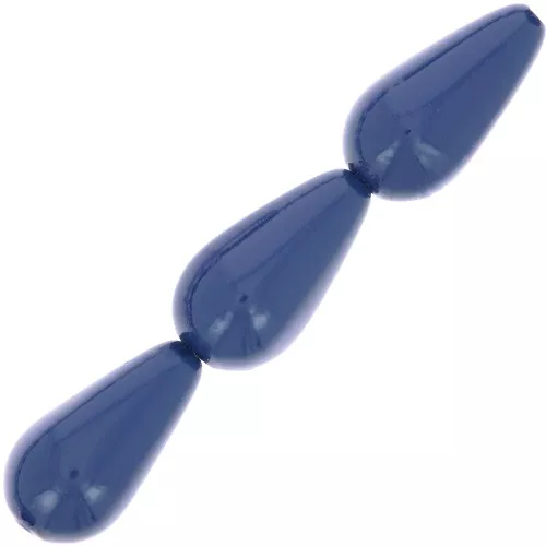 15x8mm Preciosa Pear-shaped Pearl - Navy Blue x5