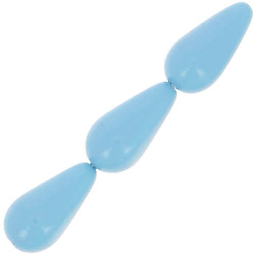 15x8mm Preciosa Pear-shaped Pearl - Aqua Blue x5