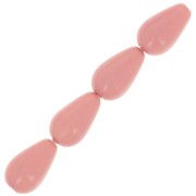 10x6mm Preciosa Pear-shaped Pearl - Salmon rose x10|raw }}