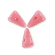 Spike beads 5x8mm Opaque Rose x12