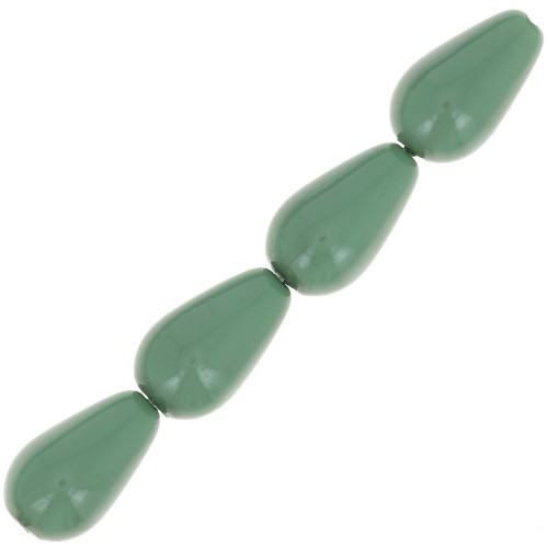 10x6mm Preciosa Pear-shaped Pearl - Sage x10