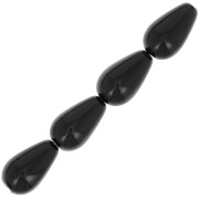 10x6mm Preciosa Pear-shaped Pearl - Magic Black x10|raw }}