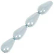 10x6mm Preciosa Pear-shaped Pearl - Light Blue x10