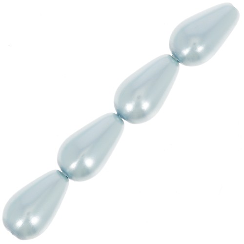 10x6mm Preciosa Pear-shaped Pearl - Light Blue x10