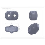 SuperDuo 2.5x5mm Opaque Blue Silver Picasso x10g