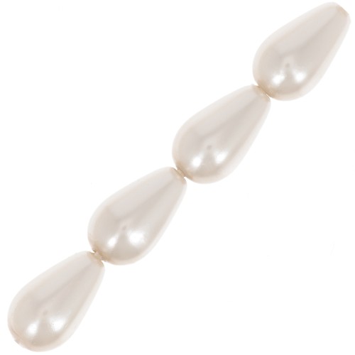 10x6mm Preciosa Pear-shaped Pearl - Creamrose x10