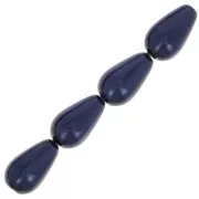 10x6mm Preciosa Pear-shaped Pearl - Dark Blue x10