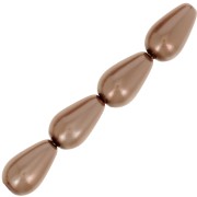 10x6mm Preciosa Pear-shaped Pearl - Bronze x10