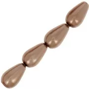 10x6mm Preciosa Pear-shaped Pearl - Bronze x10